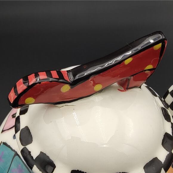 Robin Sterling Hand Painted Teapot Whimsical High Heel Ceramic Pop Art - Picture 9 of 10